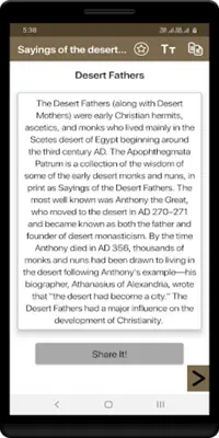 Sayings of the desert fathers android App screenshot 1